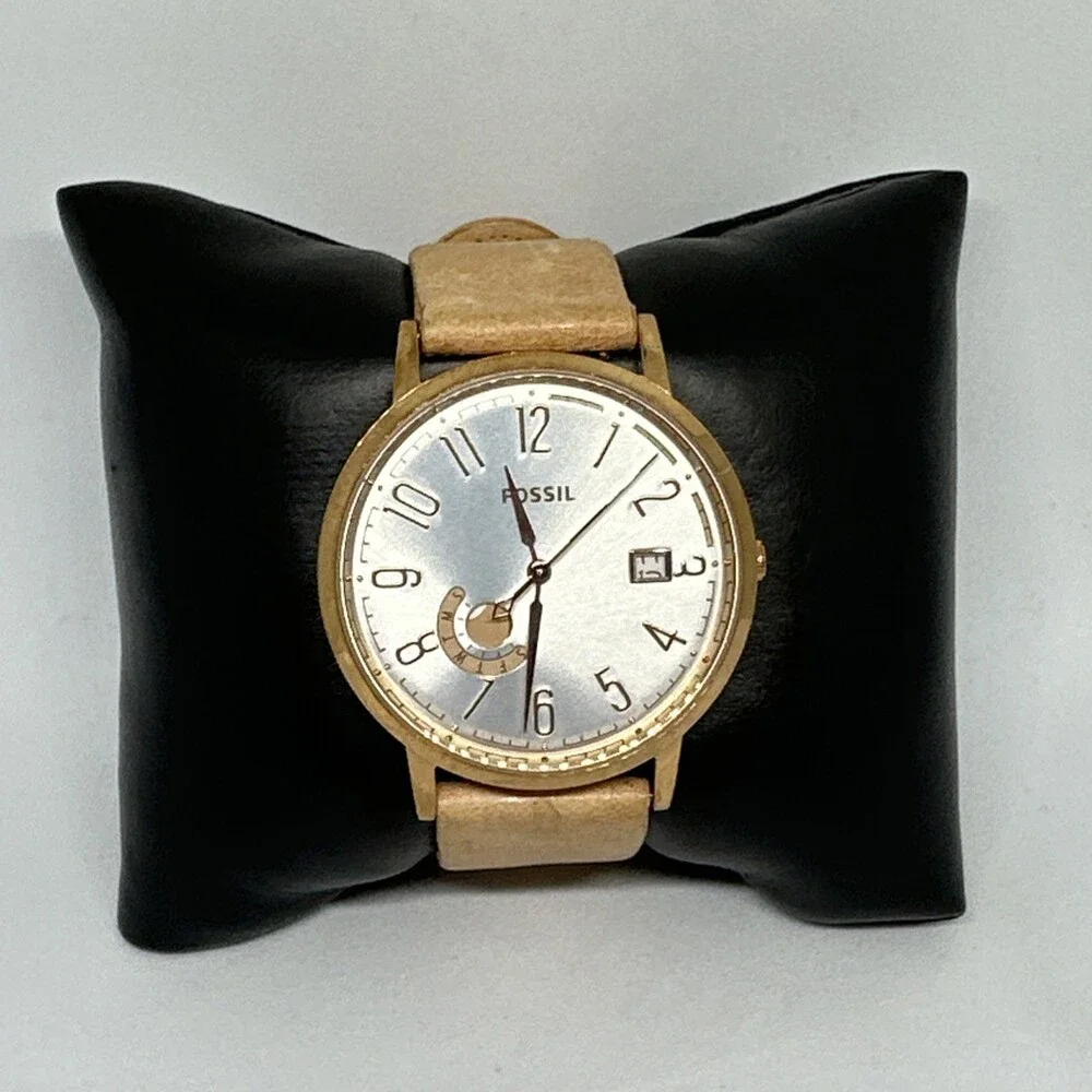 Fossil Vintage Muse ES3751 Women's Beige Leather Analog Dial Quartz Watch HME542